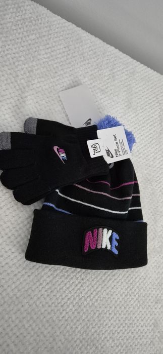 Nike czapka + rękawiczki. Zestaw. Czarny. Nowy. Oryginalny. Metki.