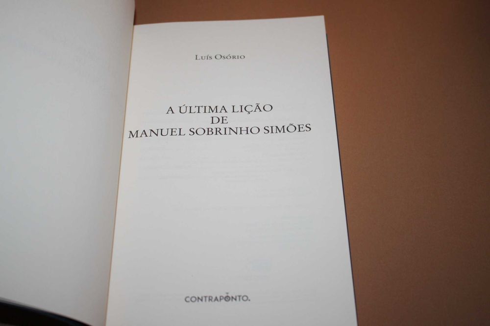 A Última Lição de Manuel Sobrinho Simões// Luís Osório
