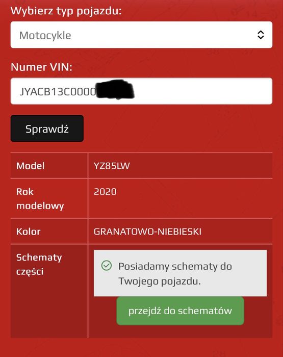 Yamaha yz85 Duże koła Hgs Talon (sx 65 kx 125 cr 80 tc rm ec )