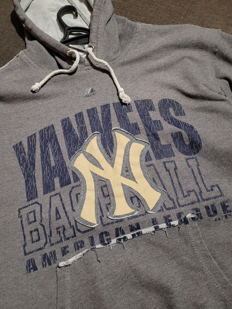 Худи винтаж New York YANKEES baseball кофта с капюшоном majestic