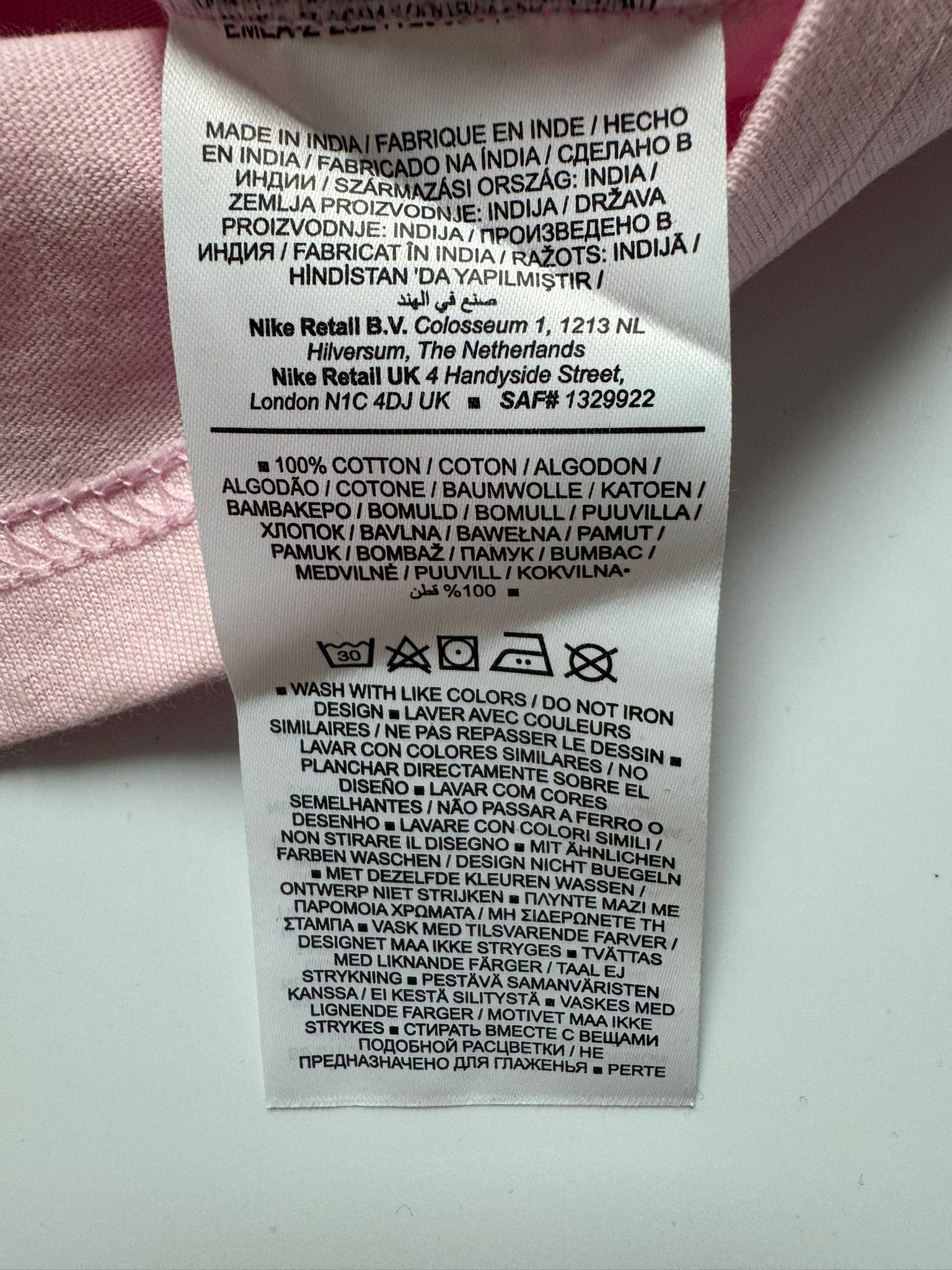 Nowa Koszulka T-shirt NIKE męska różowa S