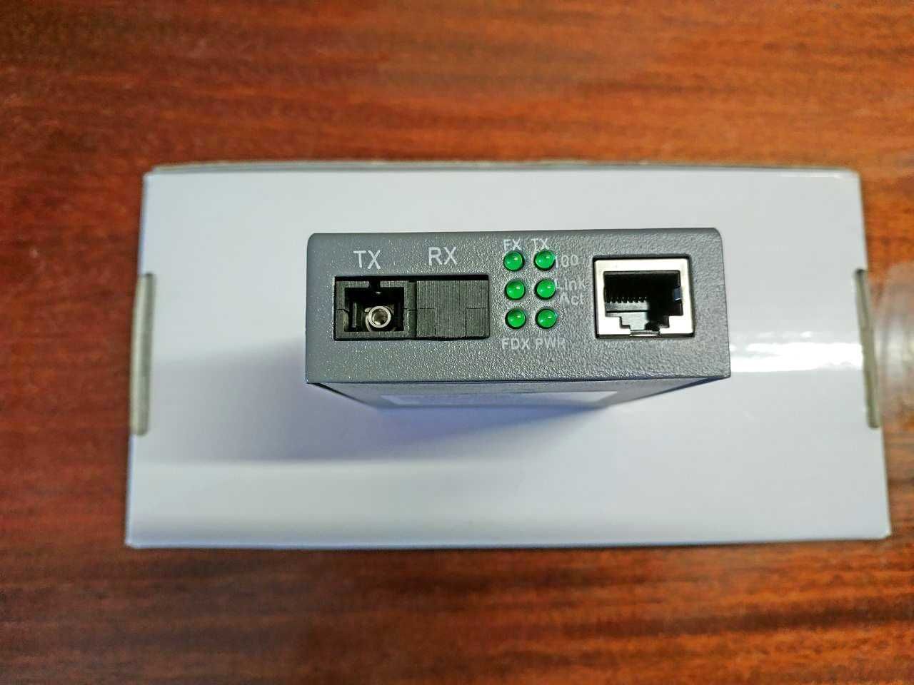 Медіаконвертери NetLink A+B, WDM 25 км, SC, 1310/1550 нм, з БЖ