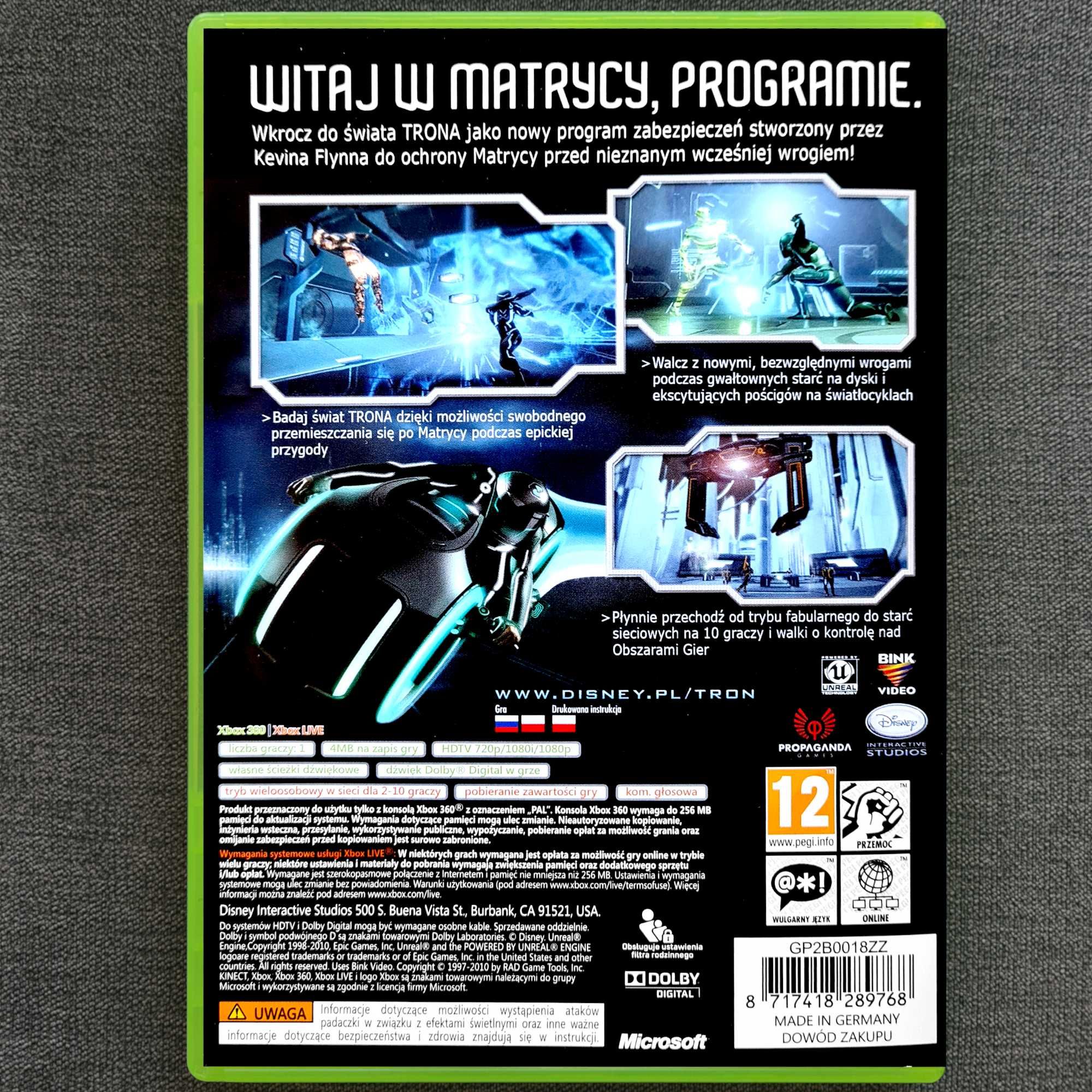 Tron Evolution PL Xbox 360 Dubbing Polski Język