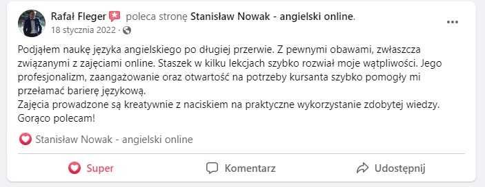 Angielski online – autor 6 książek po angielsku (korepetycje)