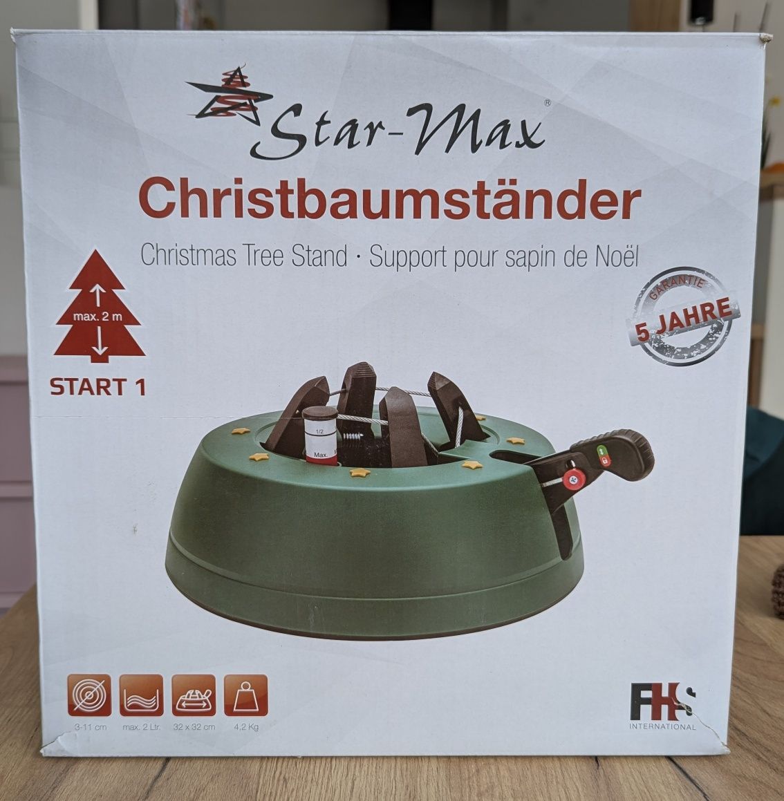 Stojak na choinkę do 2m szer. 32 cm plastikowy START 1 Kamai