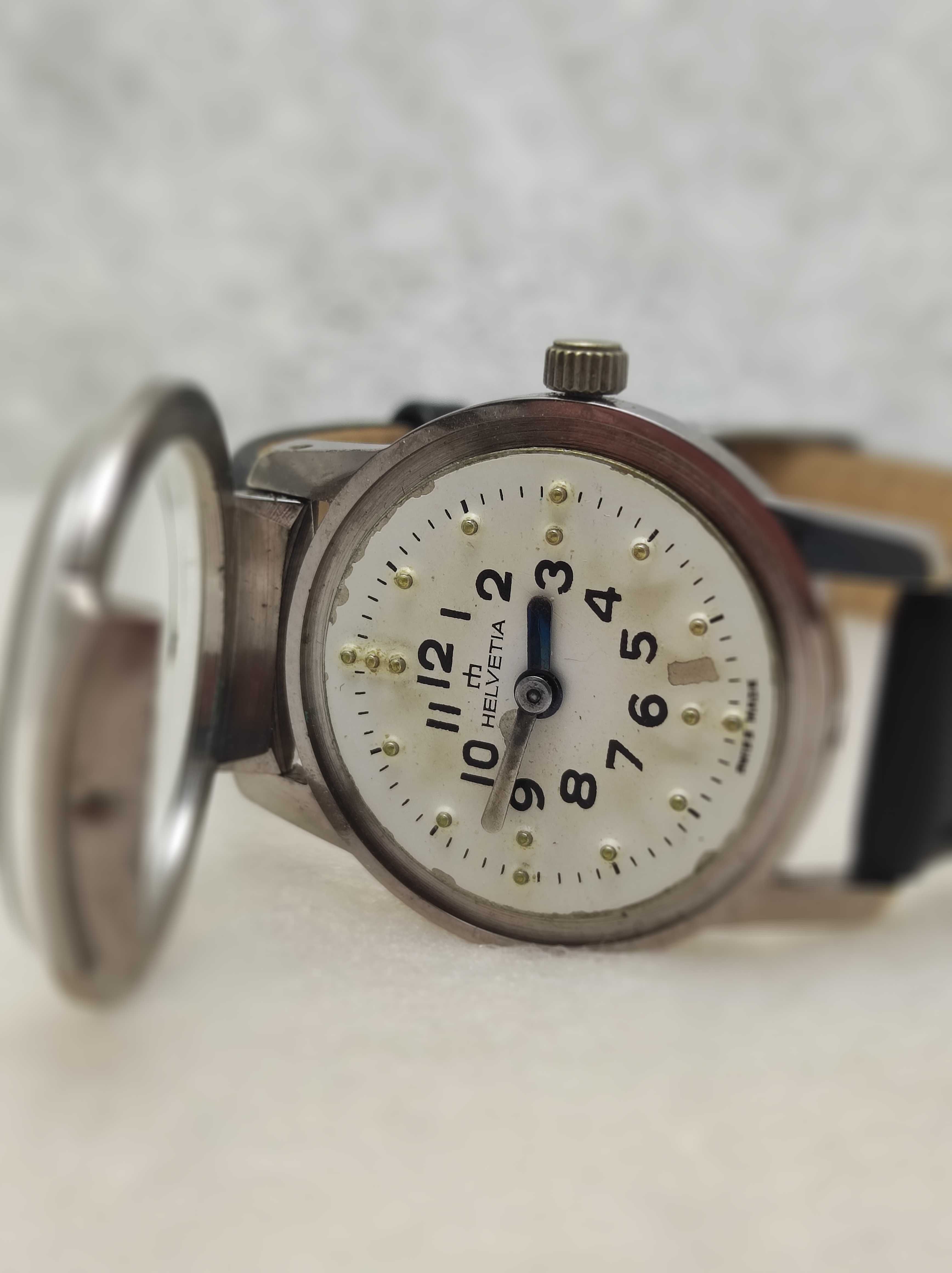 Vintage Helvetia Braille dla Niewidomych lata 60