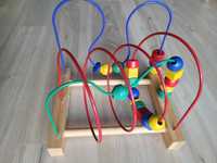 Drewniana zabawka edukacyjne dla małych dzieci IKEA zabawki Montessori