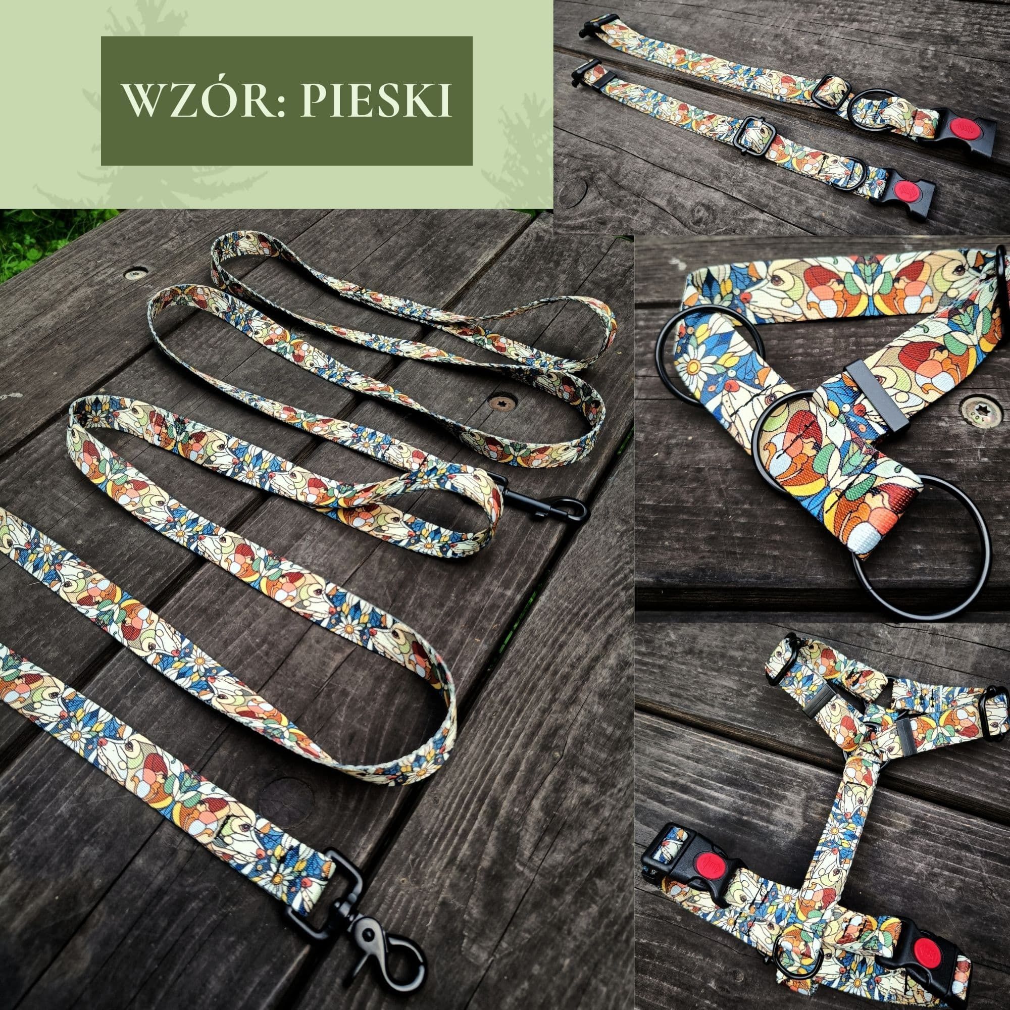 Smycz dla psa, wzór Pieski