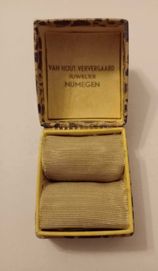 vintage przedwojenne pudełko, puzderko, etui na biżuterię - lata 30.