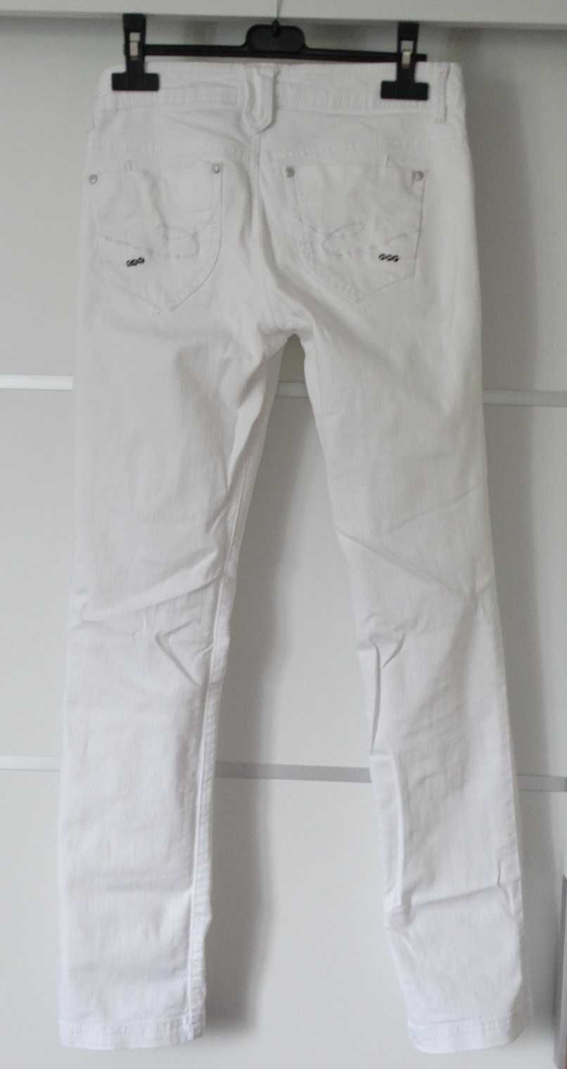 Białe jeansy spodnie Edc by Esprit rozm. 36 niski stan biodrówki