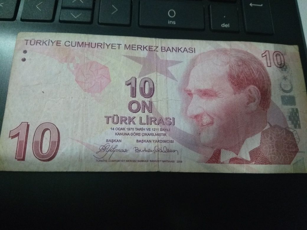 Nota de 10 LIRASI Turquia