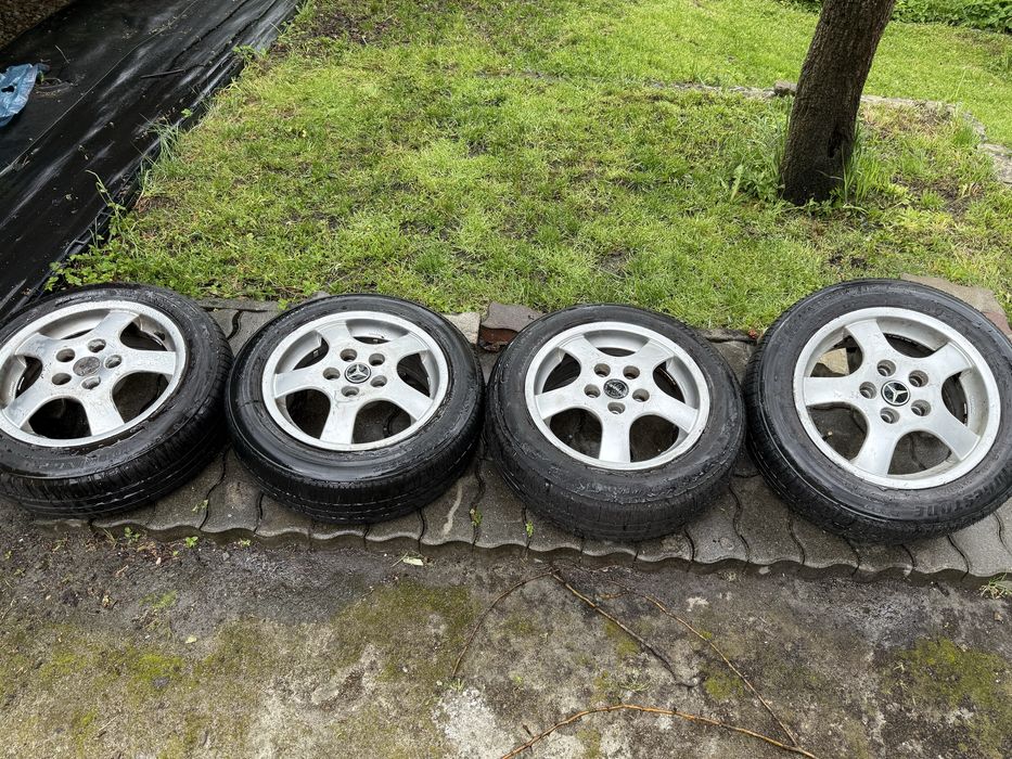 Alufelgi Mercedes A170, 15 cali z oponami letnimi brigstone