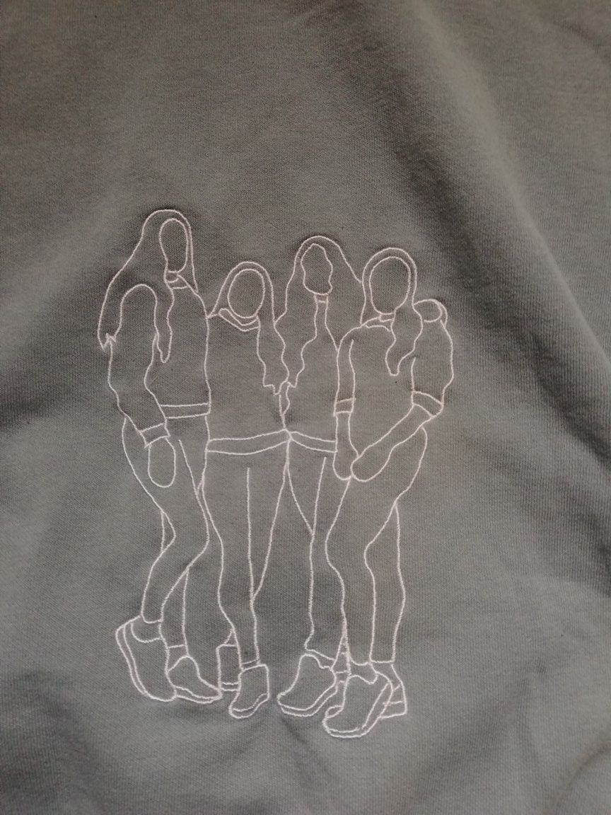 Bluza basic damska rozmiar S h&m z kapturem z kaktusem z dziewczynami