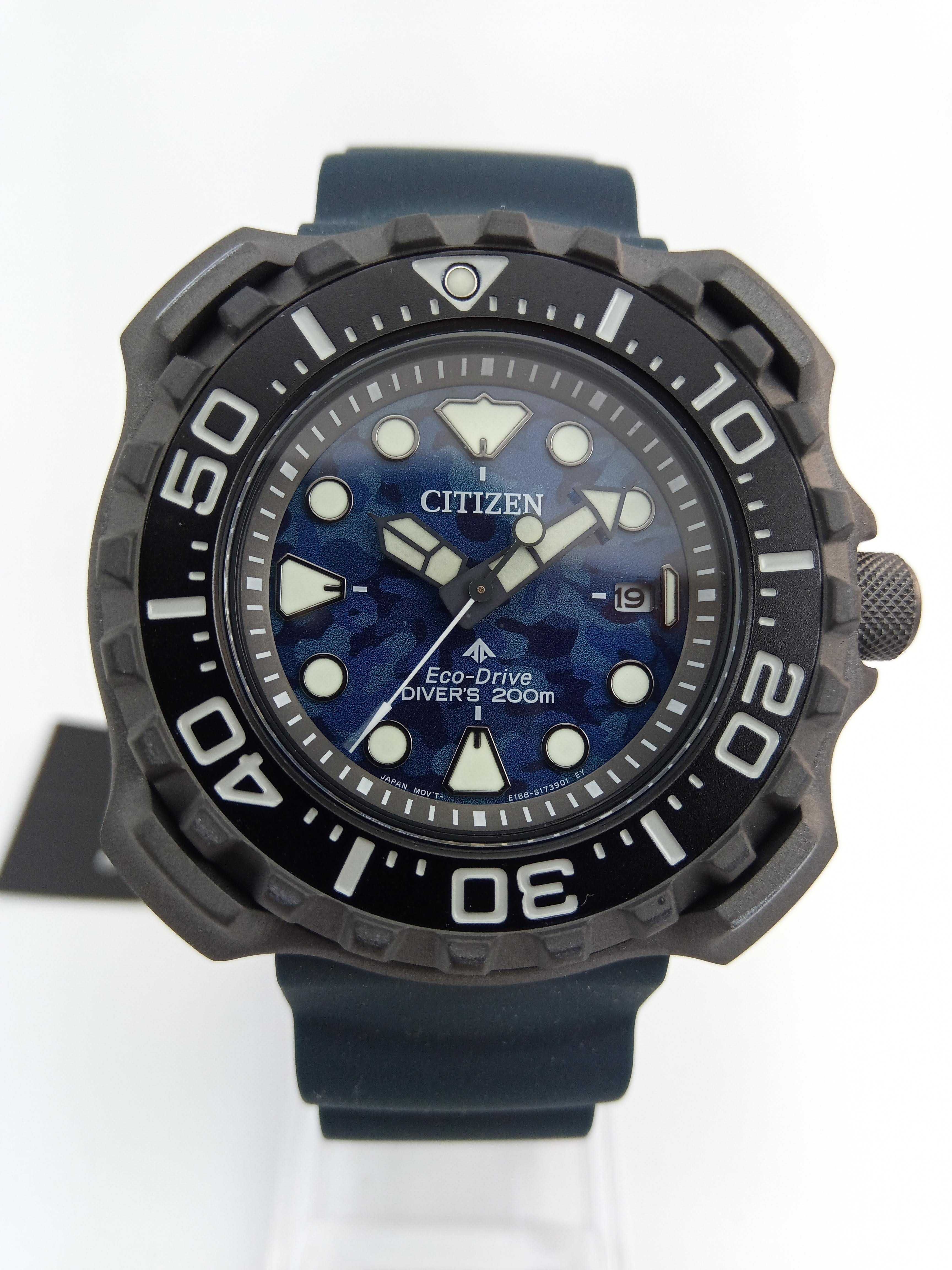 Титановые японские дайверские(200м) часы Citizen Eco-Drive BN0227-09L