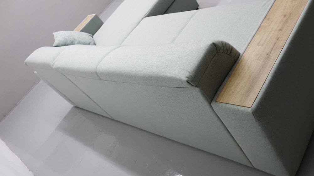 TAI nowoczesny narożnik z funkcja spania pojemnik kanapa miętowa tkani