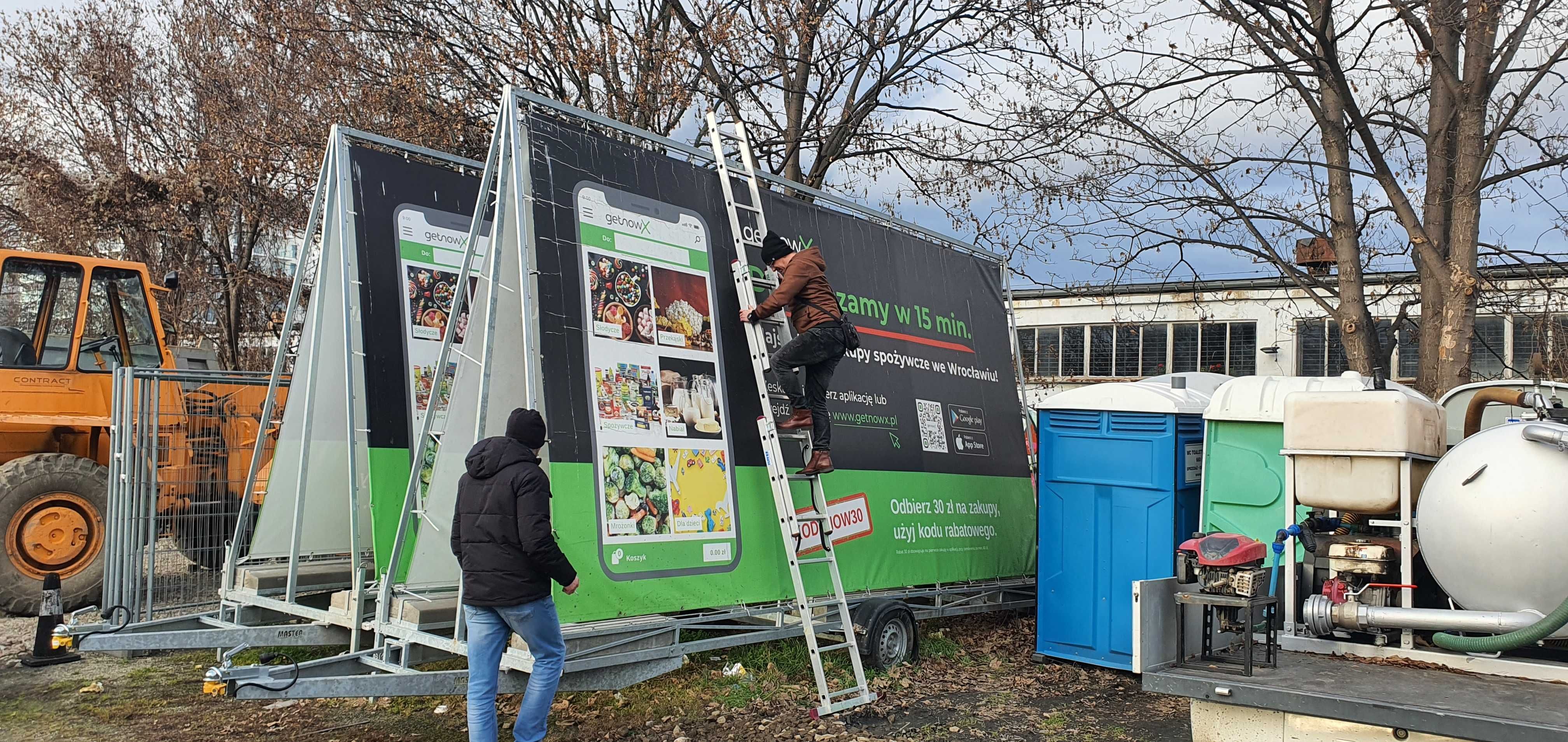 Przyczepa reklamowa xxl 6x3 reklama mobilna billboard reklama mobilna