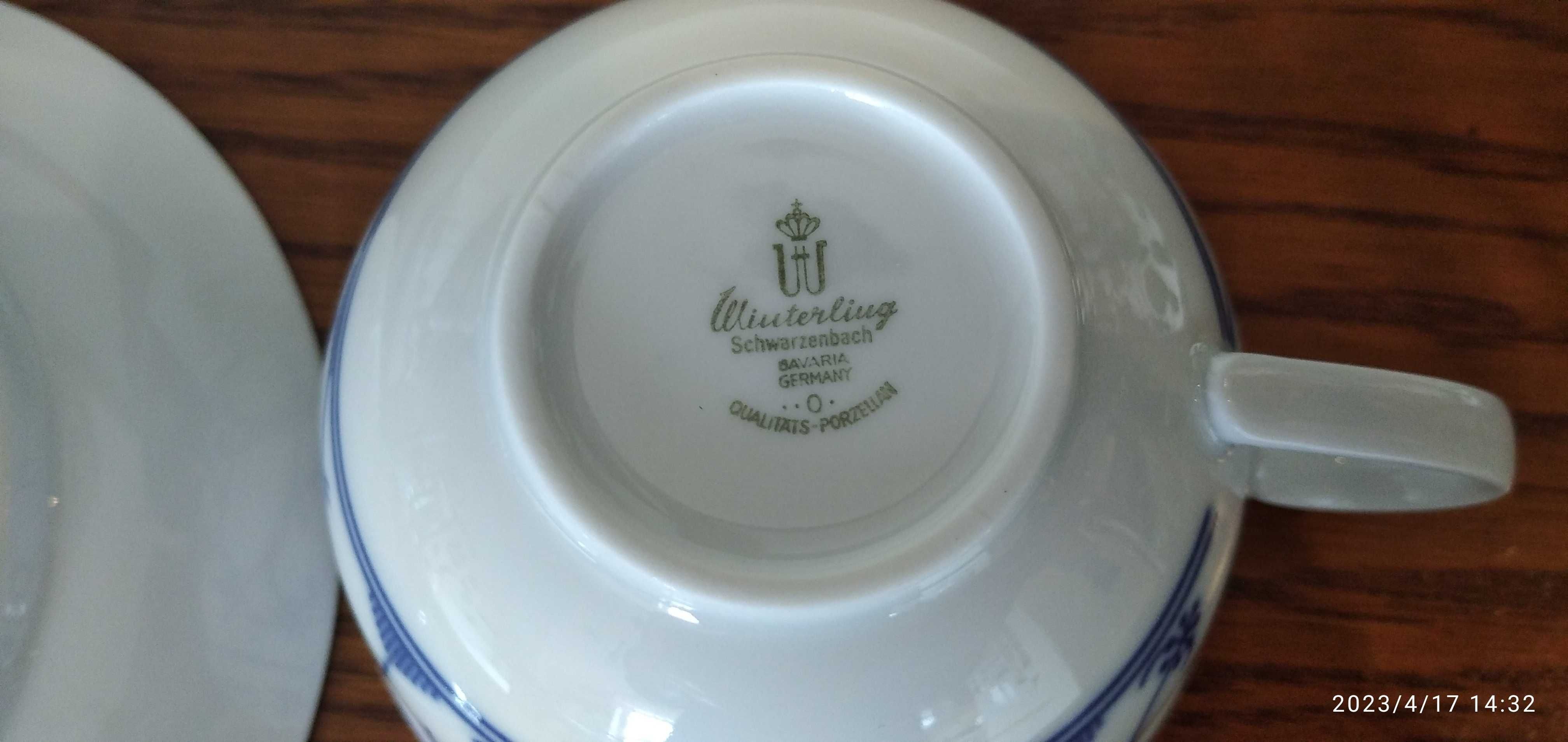 Porcelana Winterling filiżanki wraz z talerzykami
