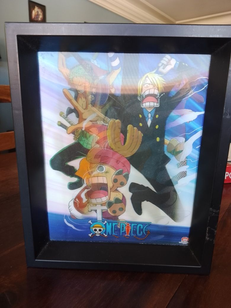 Poster One Piece 3D com moldura