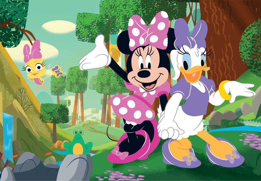 Puzzle Clementoni Disney Minnie Cucko Loca Figaro 27x18,5cm 2x60 peças