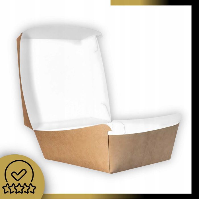 Opakowanie na Hamburgera Box Kraft Duże 150x150x80mm 100szt