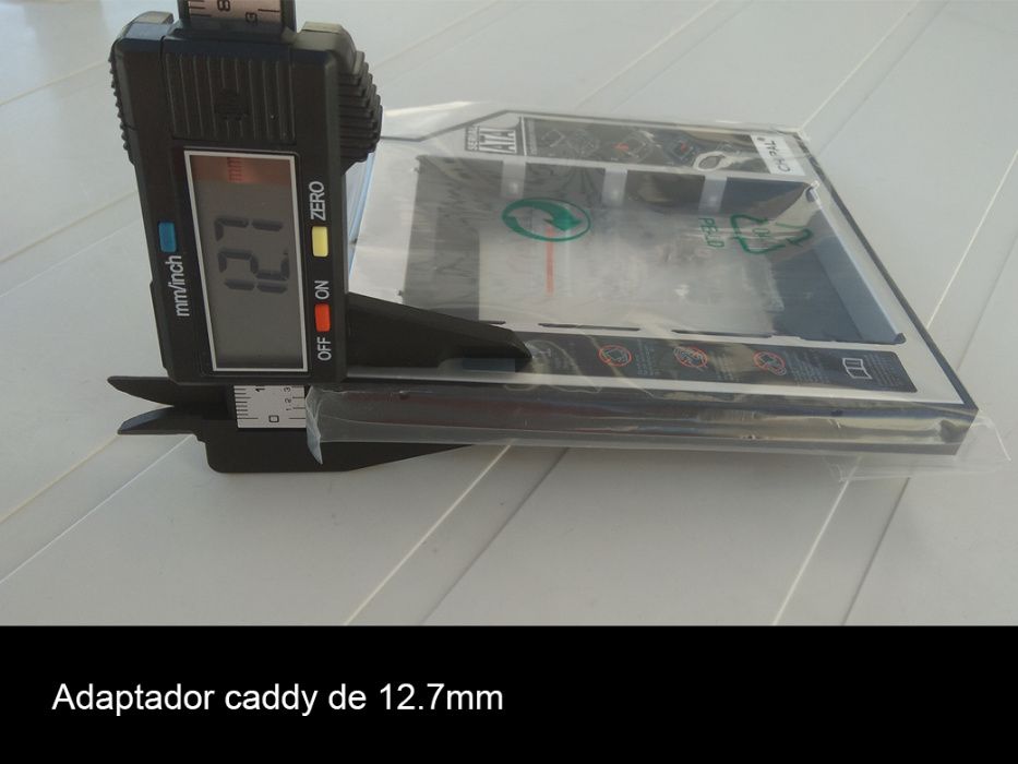 Adaptador caddy 2º disco SATA/SSD p/ portátil