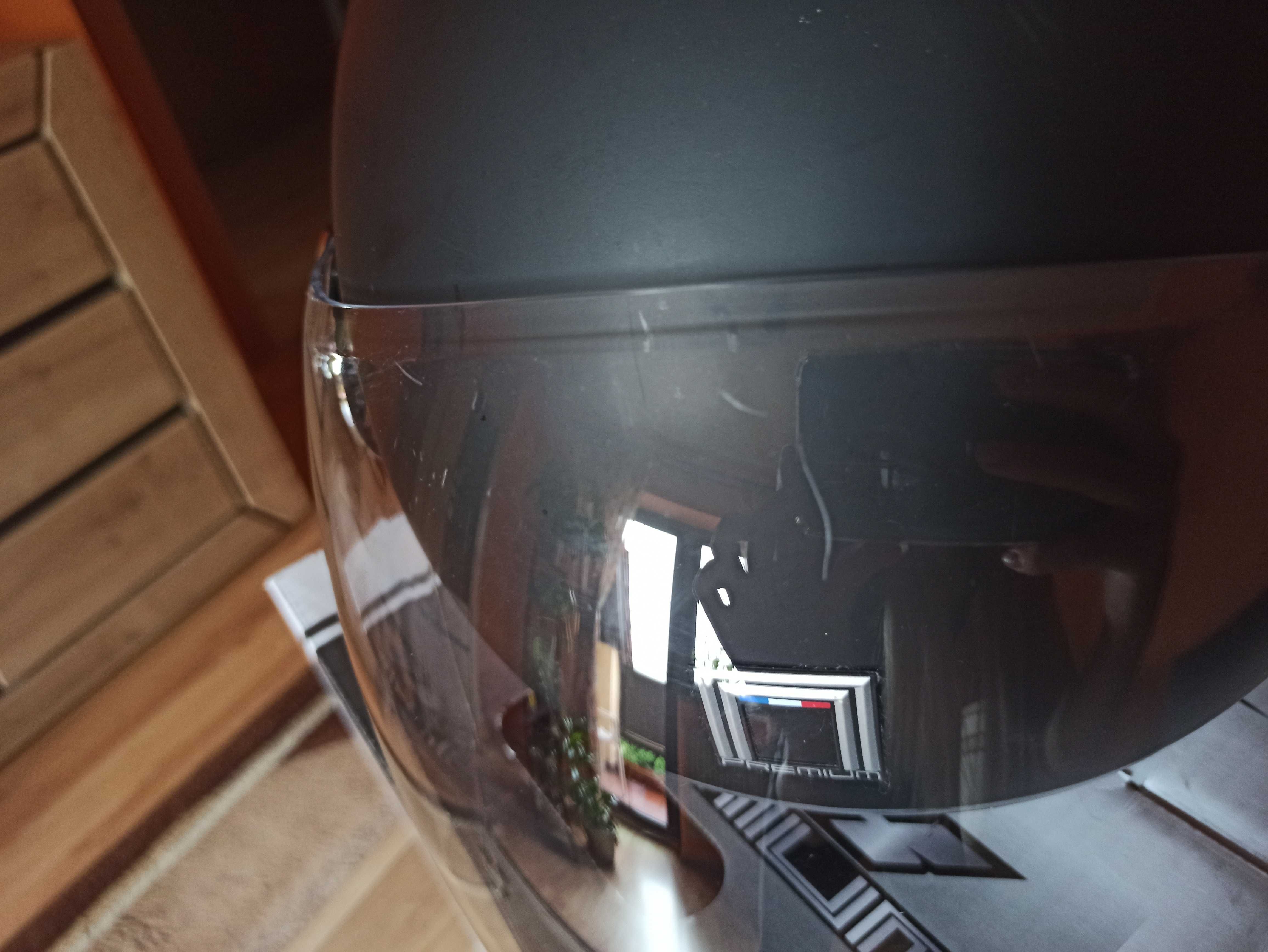 Kask otwarty Nox Premium czarny mat S