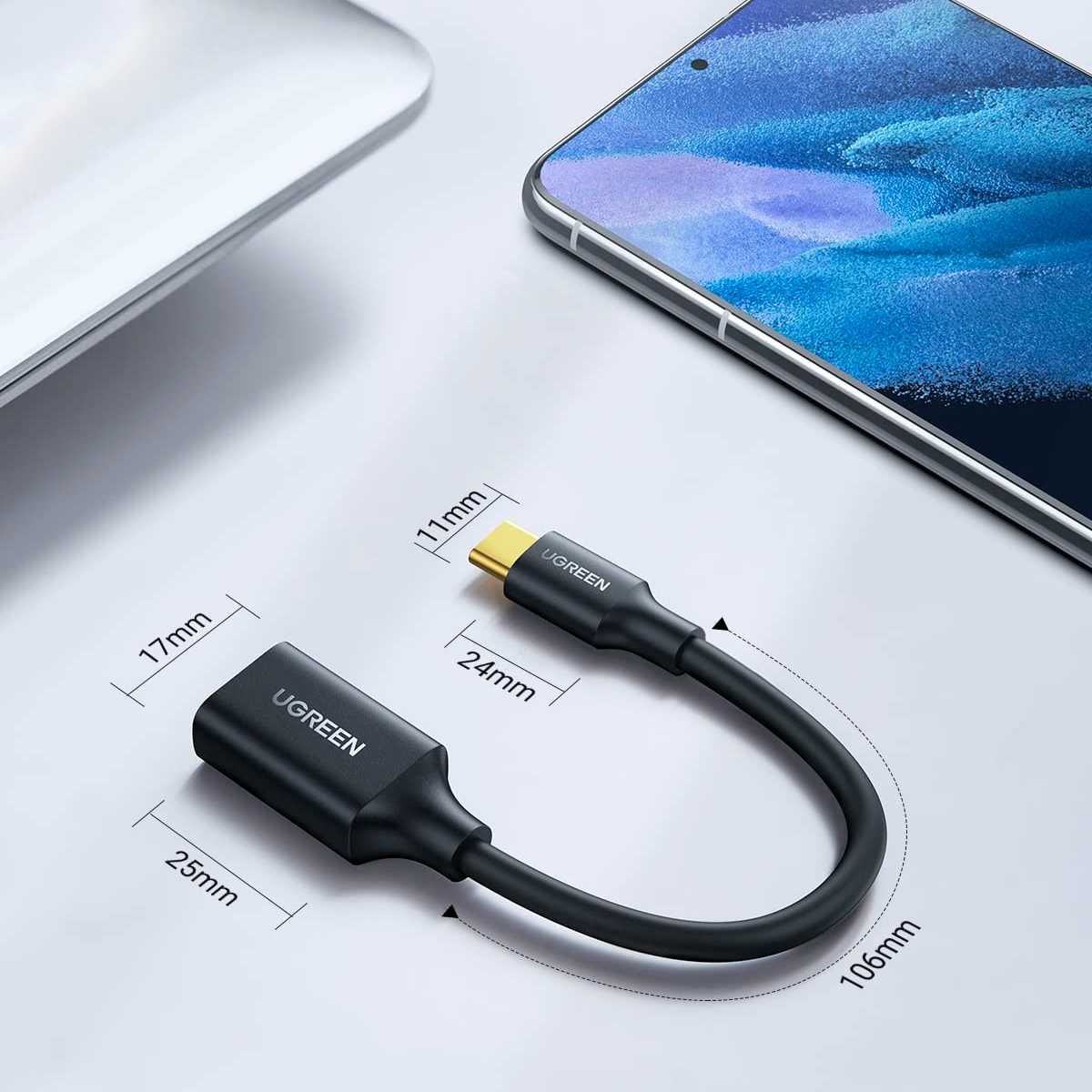 OTG перехідник адаптер Type-C на USB 3.0 ОТГ переходник UGREEN 15см