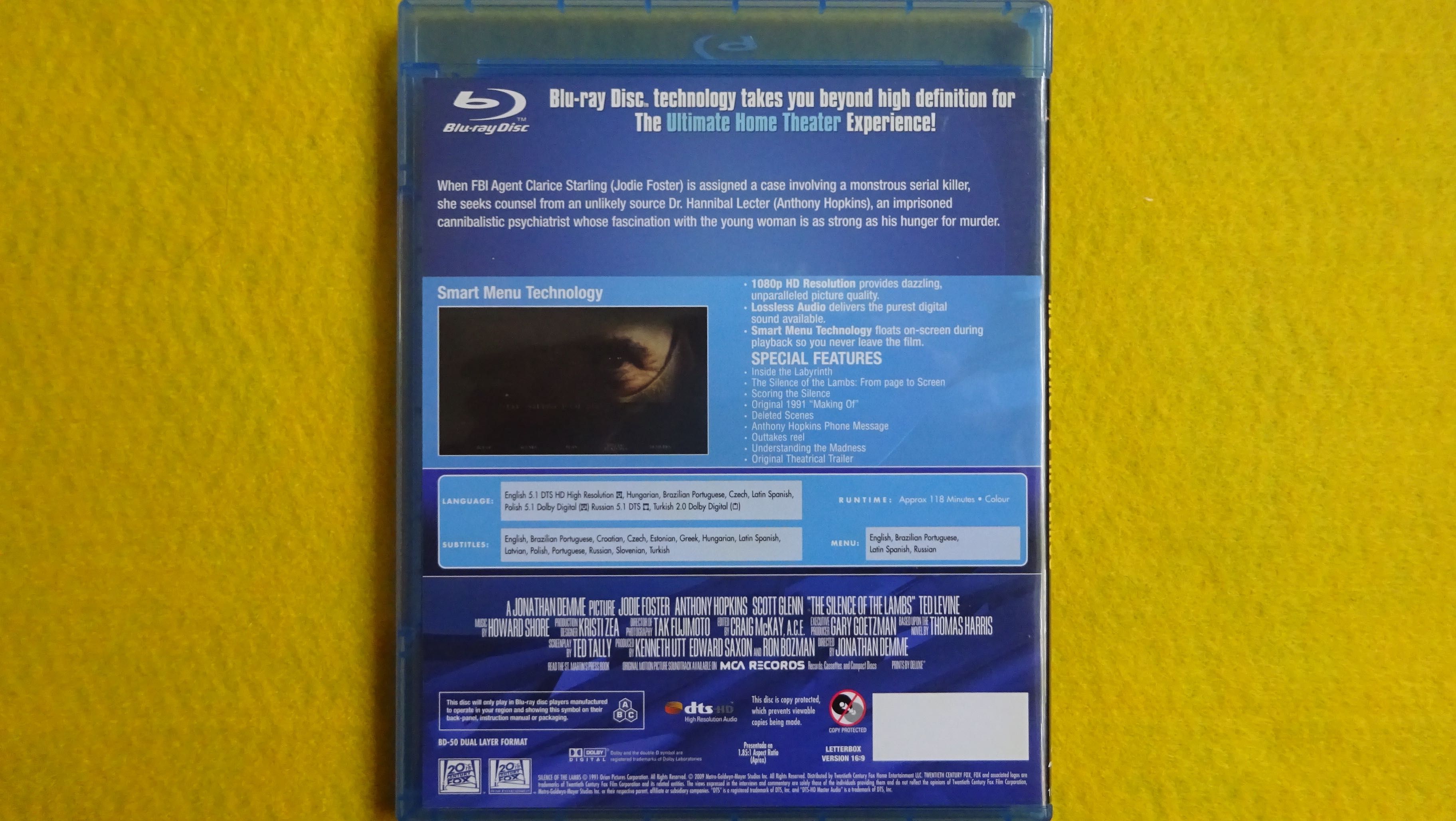 Blu-ray Milczenie owiec A Hopkins blu polska wersja audio napisy odbWa