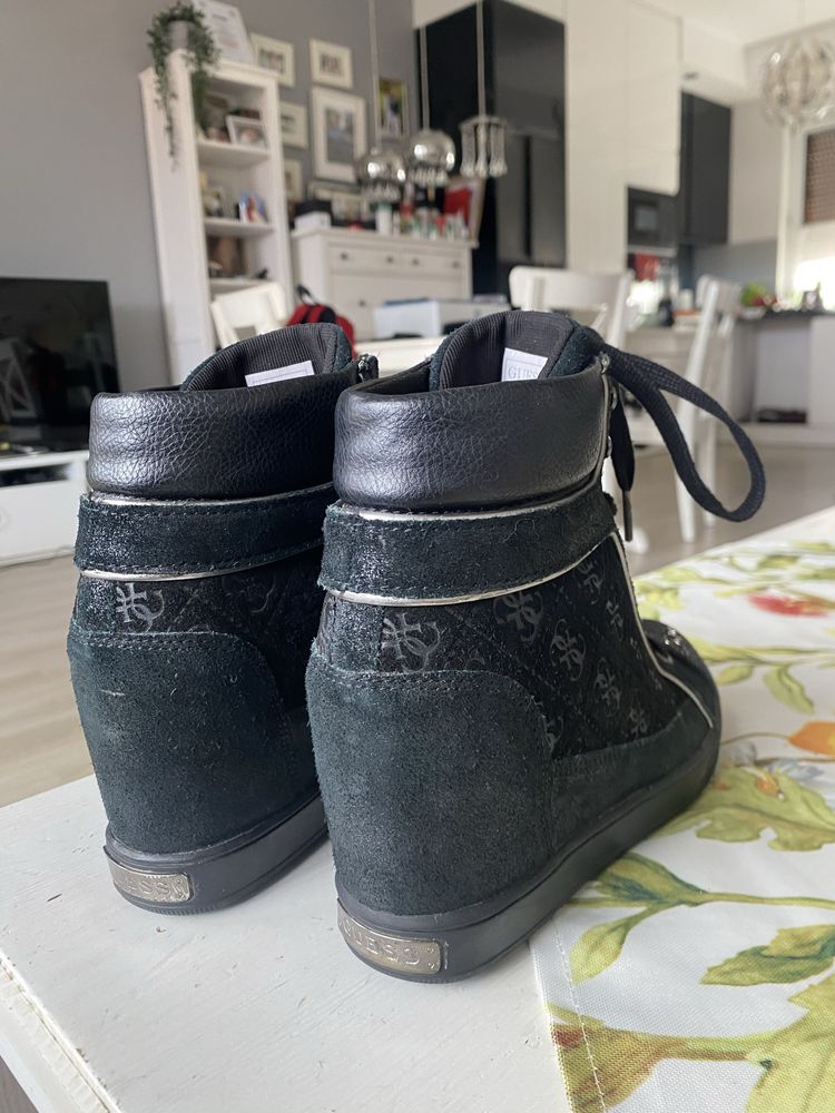 Guess 38 buty koturna czarne