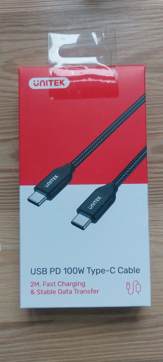 Kabel Unitek USB-C 2m czarny