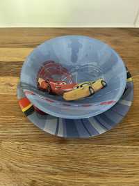 Zestaw naczyń dla dziecka ceramiczny Auta miseczka talerzyk