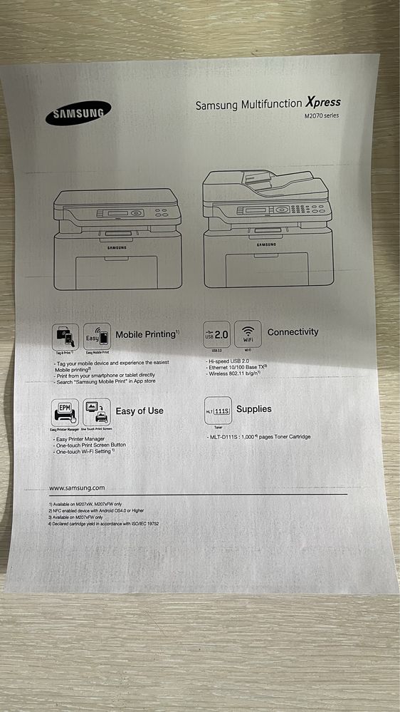 МФУ Samsung Xpress M2070W з Wi-Fi