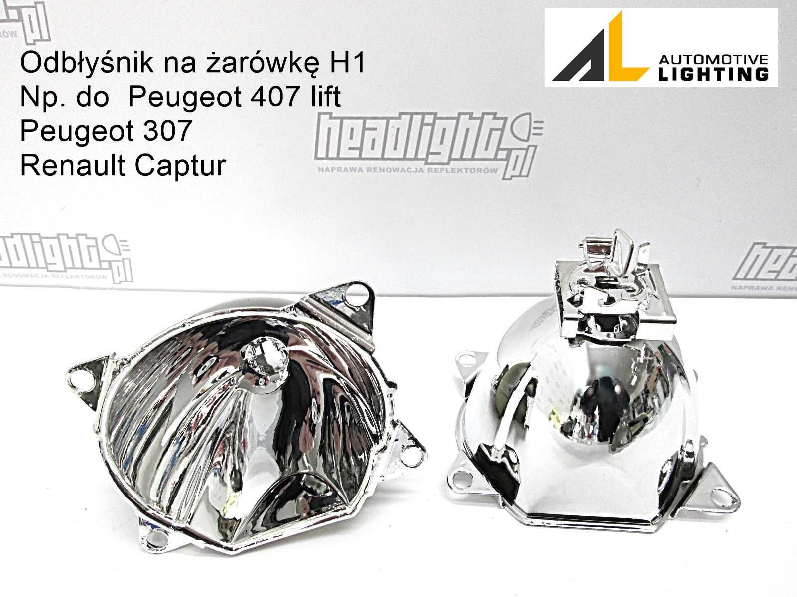 Peugeot 307 407 Soczewka Odbłyśnik Projektor H1 Regeneracja
