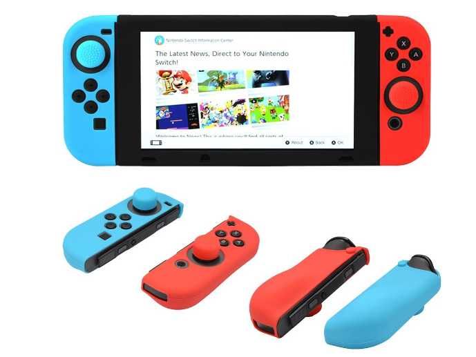 Etui Pokrowiec na Nintendo Switch i kontrolery sylikonowe