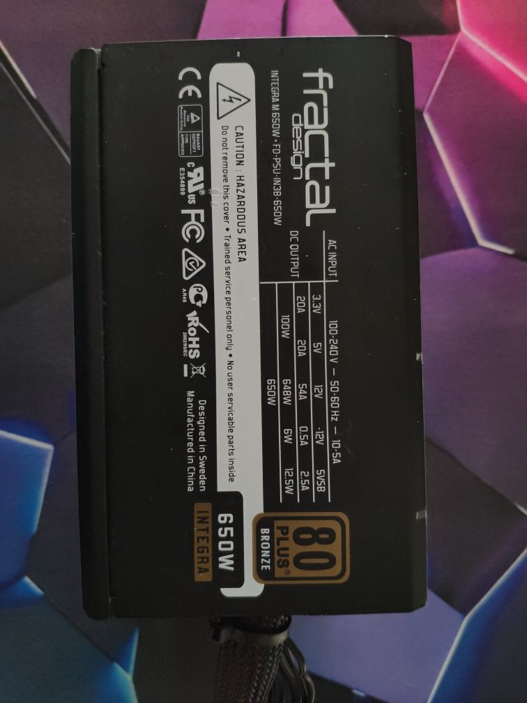 Fractal Design 650W Integra M 80PLUS Bronze