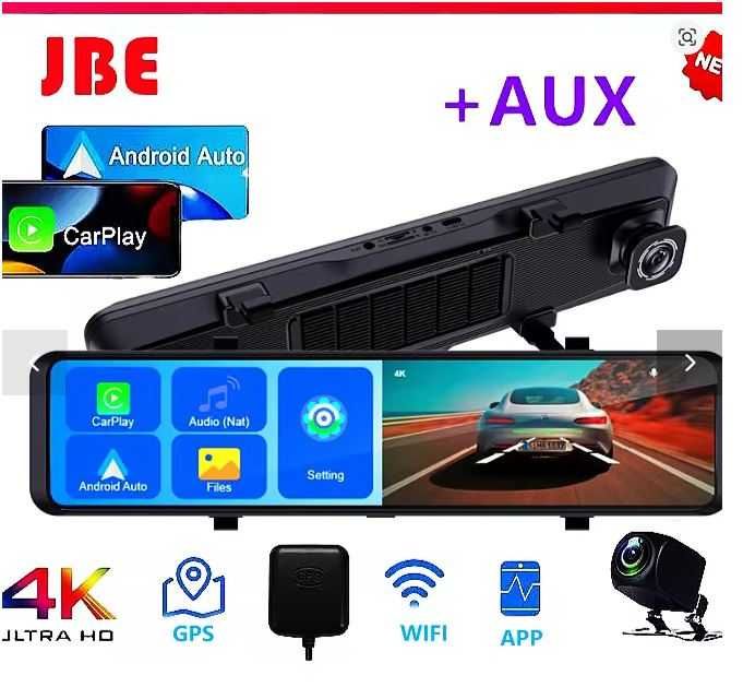 12-calowy rejestrator samochodowy ADAS WiFi android nawigacja Lusterko