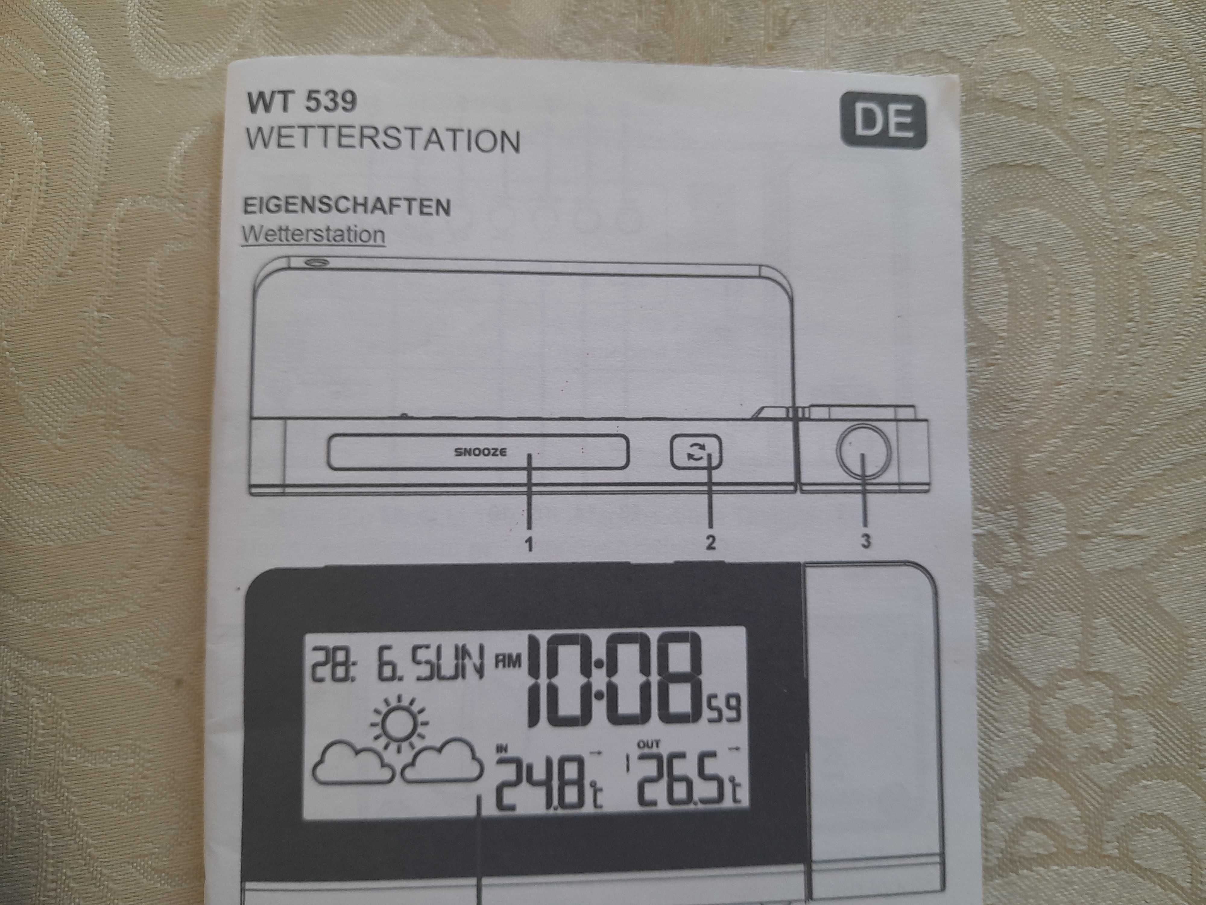 Stacja pogodowa meteo termometr z projektorem DCF Technoline wt539