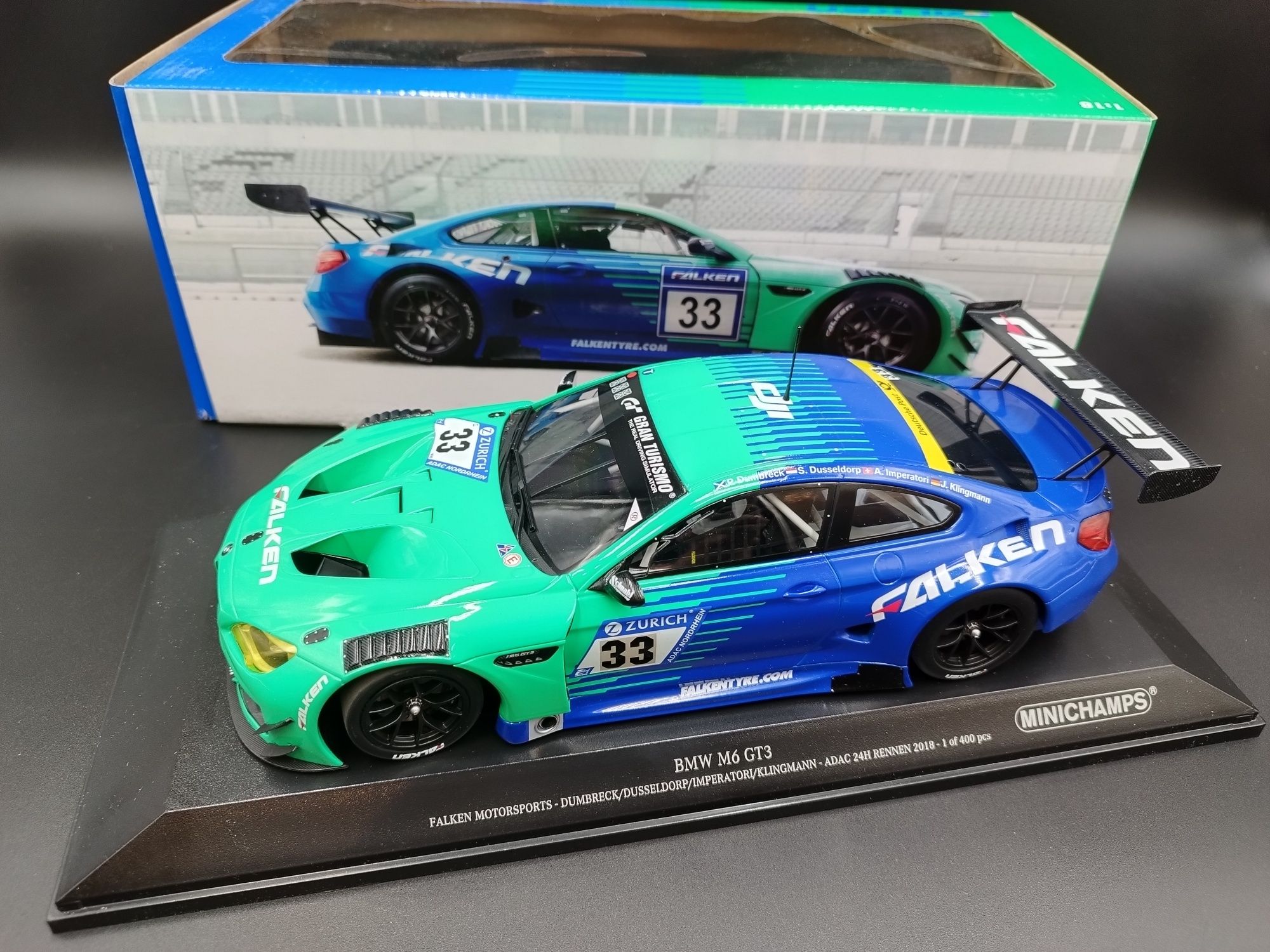 1:18 Minichamps BMW M6 GT3 Falken #33 limit 1 z 400 model