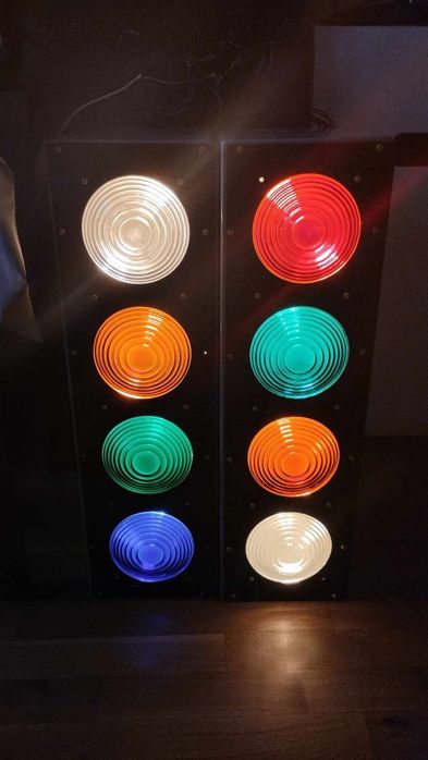 Sterownik oświetlenia reklamowego + retro światła imprezowe lata 70