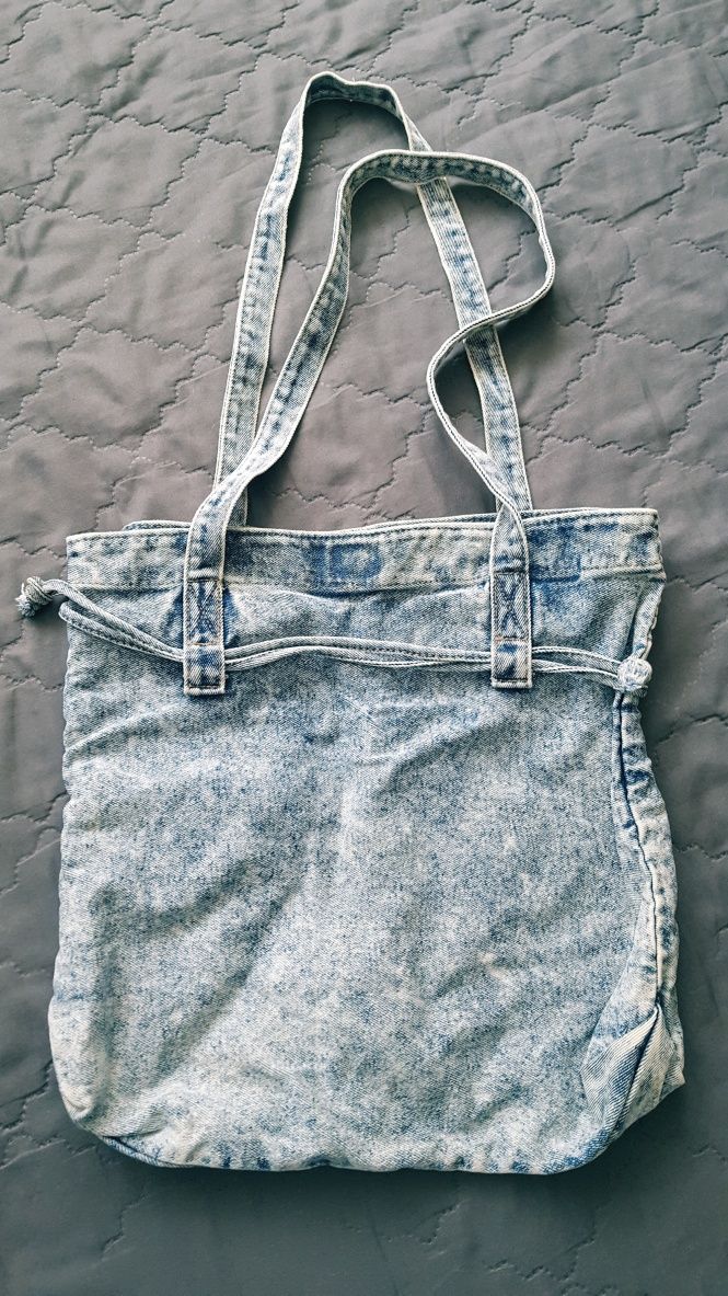 Torba torebka jeansowa denim autentyczne retro z lat '80