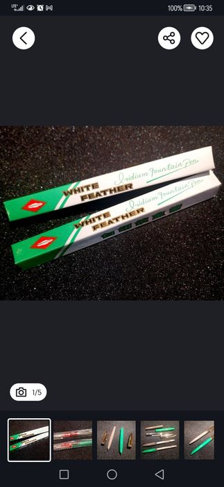 Chińskie pióro White Feather na tłoczek z irydową stalówką