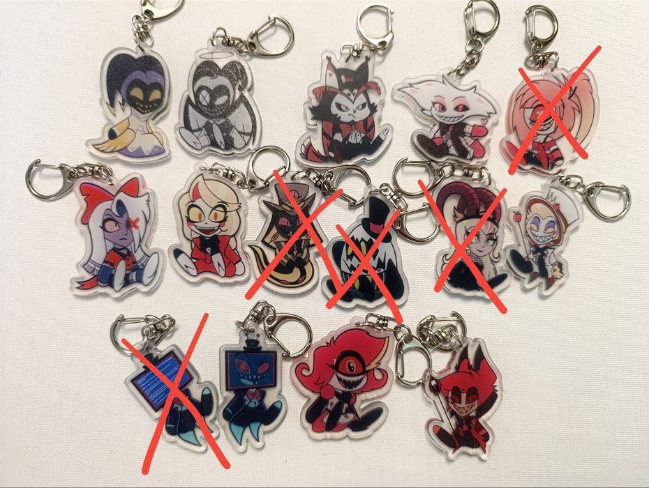 Брелки по Пекельному босі та Хазбін Готелю. Цифровий цирк. Дрони