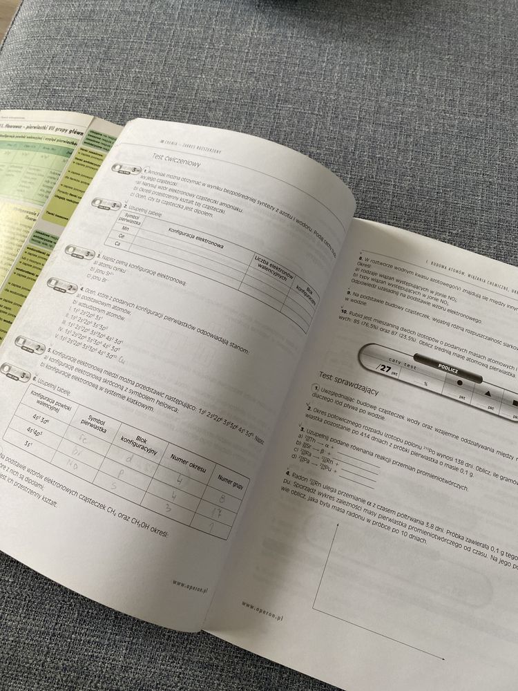 Chemia operon vademecum maturalne testy maturzysty