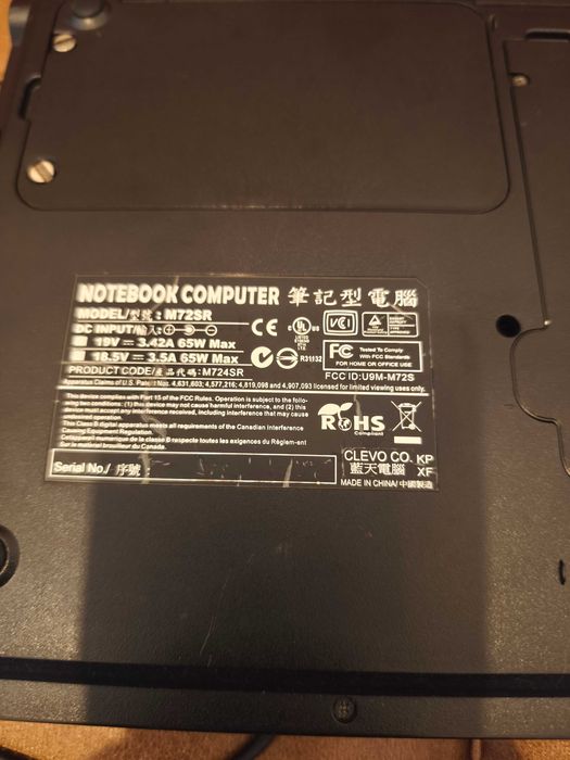 Clevo Insys M72SR