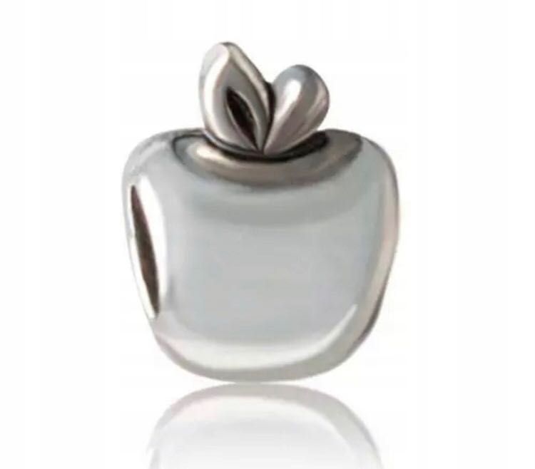 charms do pandora moments srebrny srebrne jabłko wisiorek liść śnieżka