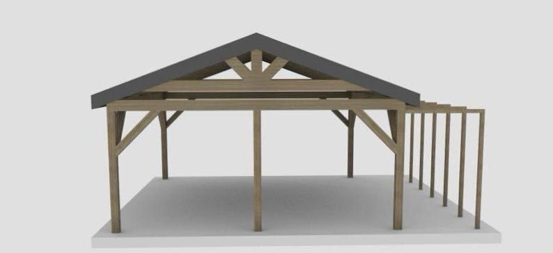 Wiata Garażowa Drewniana