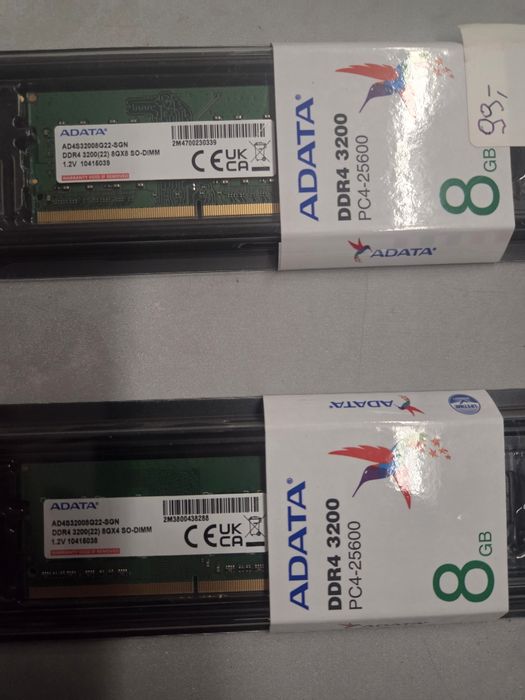 Sprzedam Pamieći Ram ADATA 8GB DDR4 3200 (do Laptopa) . Możliwość wys