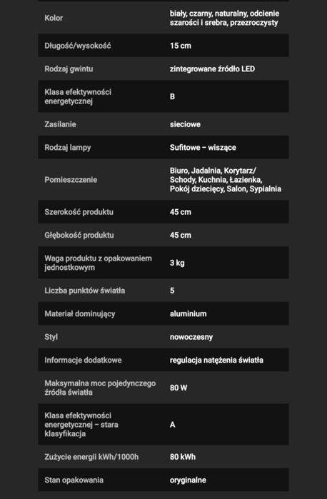 Lampa led z pilotem.