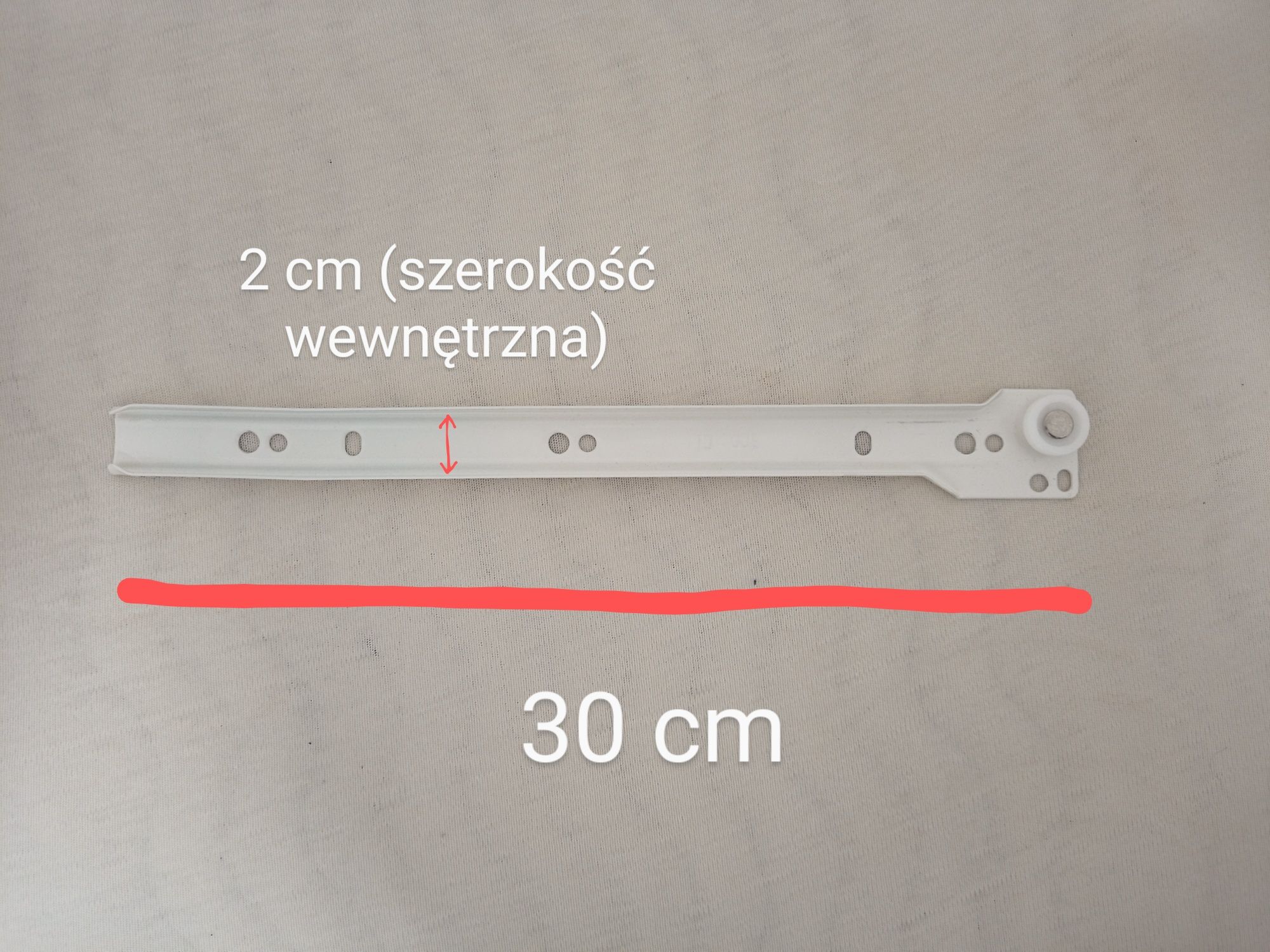 Dwie prowadnice 30 cm X 2 cm