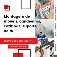 Montagem de Móveis e Mais: Candeeiros, Cozinhas, Suportes TV